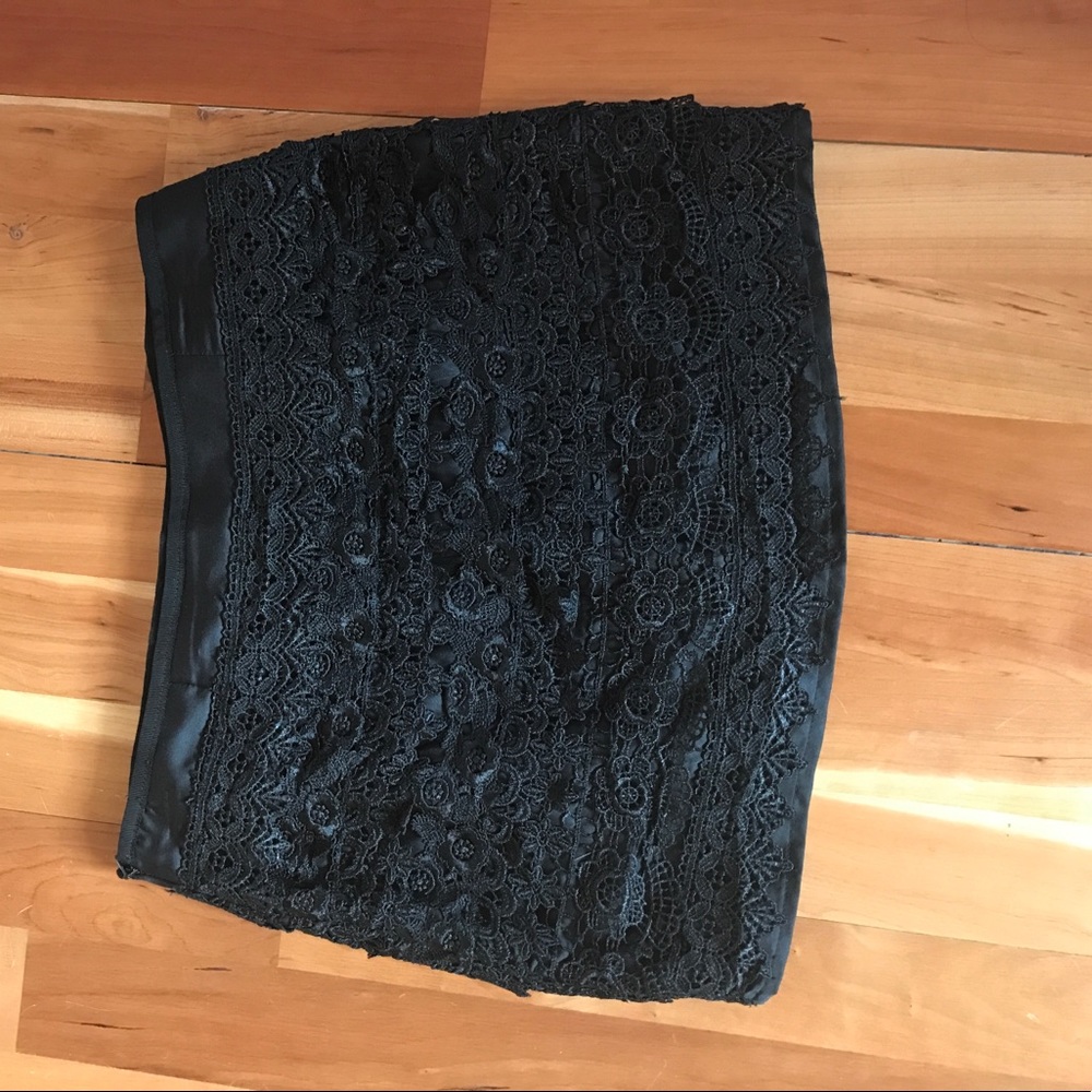 Lace miniskirt